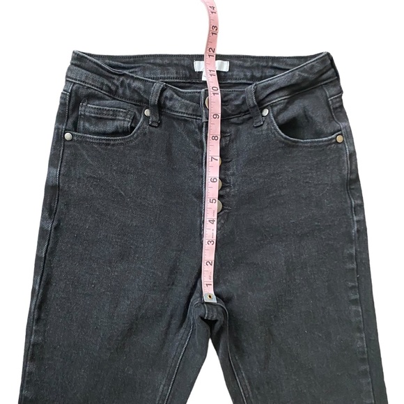 BP Exposed Button Fly High Rise Skinny Jeans in Black 27 - Picture 10 of 12